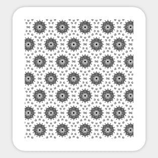 Grey flower pattern Sticker